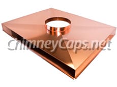 Copper Chase Cover With 1 Hole - Chimney Cap #55