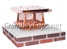 Clamp On Copper Cap With Basic Lid - Chimney Cap #26