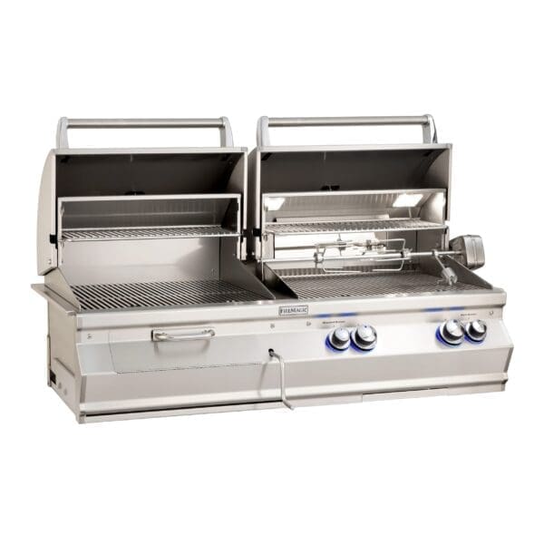 Fire Magic Aurora A830I Gas/Charcoal Combo Built-In Grill - Image 3