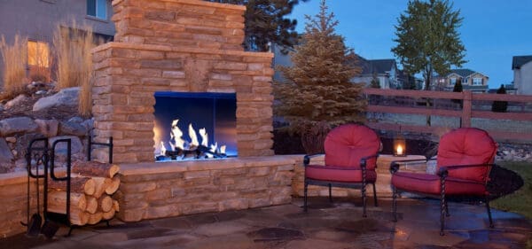 European Home J Series 40H: Single Sided Outdoor Gas Fireplace