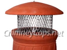 Stainless Steel Pot Topper With Round Clay Lid - Chimney Cap #35