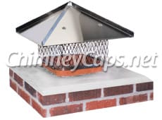 Classic Clamp On Stainless Steel With Designer Lid - Chimney Cap #29