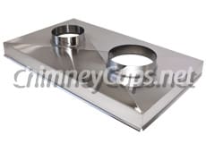 Stainless Steel Chase Cover With 2 Holes - Chimney Cap #54