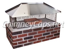Stock Stainless Top Mount With Designer Lid - Chimney Cap #19