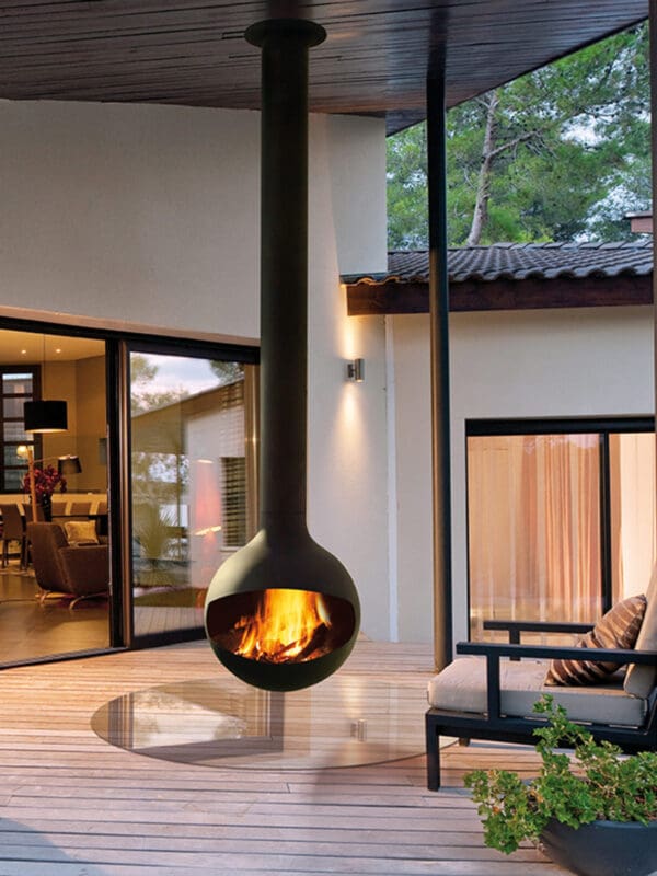 European Home Bathyscafocus Outdoor Wood Fireplace